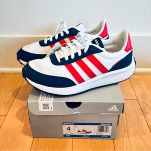 Adidas Run 70's K Red White & Blue Sneakers for Boys or Girls Size 4 New in Box